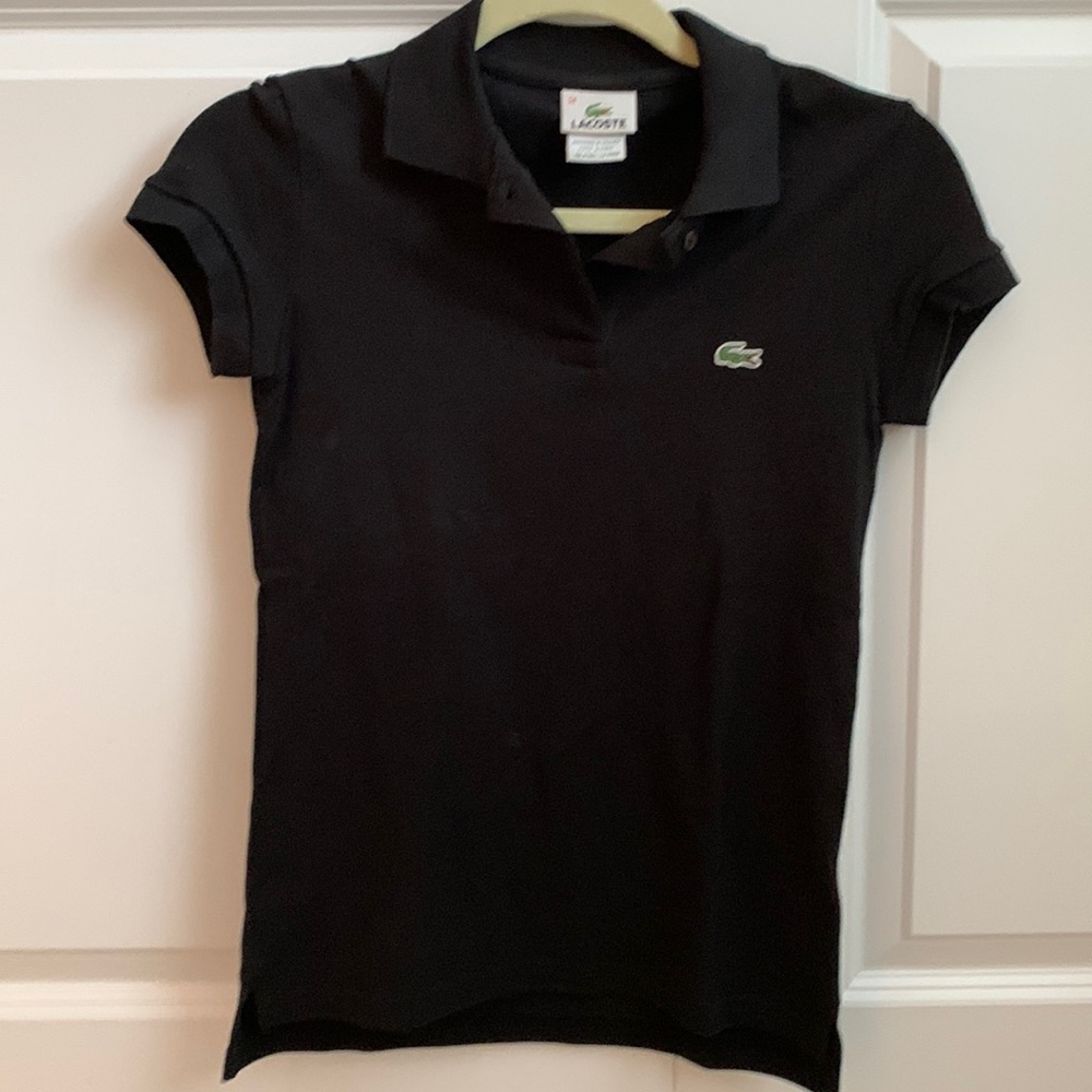 Womens Lacoste Black Polo Shirt